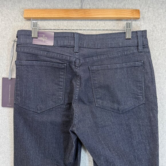 NYDJ Dark Wash Blue Clarissa Ankle Slim Leg Denim Jeans Lift Tuck Size 10 Petite - Picture 7 of 16